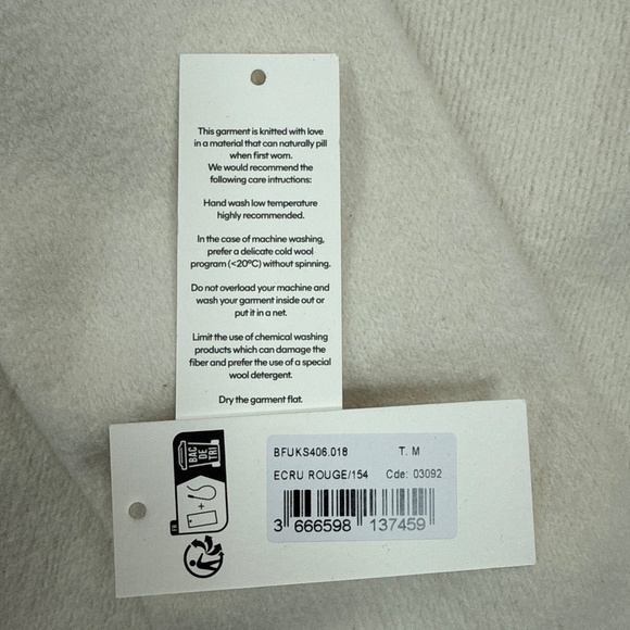 WHITE WOOL AMI DE COEUR SWEATER - Picture 5 of 5